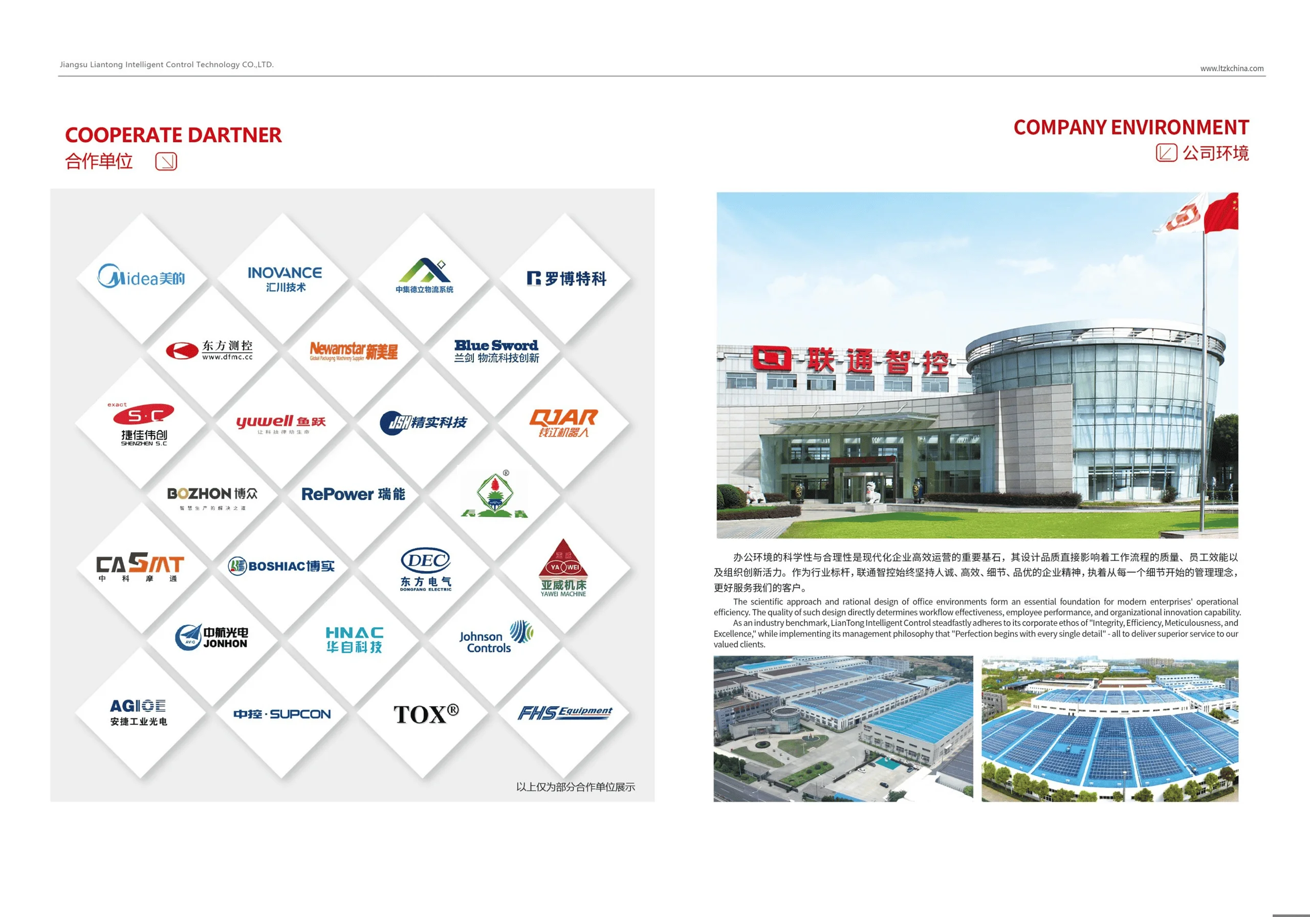 江苏联通智能控制技术股份有限公司产品墙